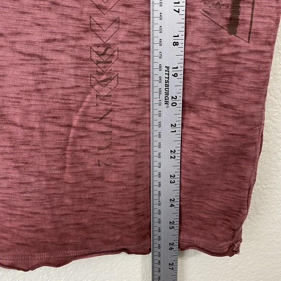 Buffalo David Bitton Shirt Small Cotton Red Graphic Short Sleeve Tee L4 - Picture 5 of 8